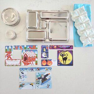PlanetBox Rover Stainless Steel Lunch Box Bento Dipper Containers Magnets Extras